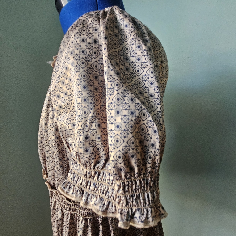 BCBGeneration Metallic Brown Patterned Blouse - image 3